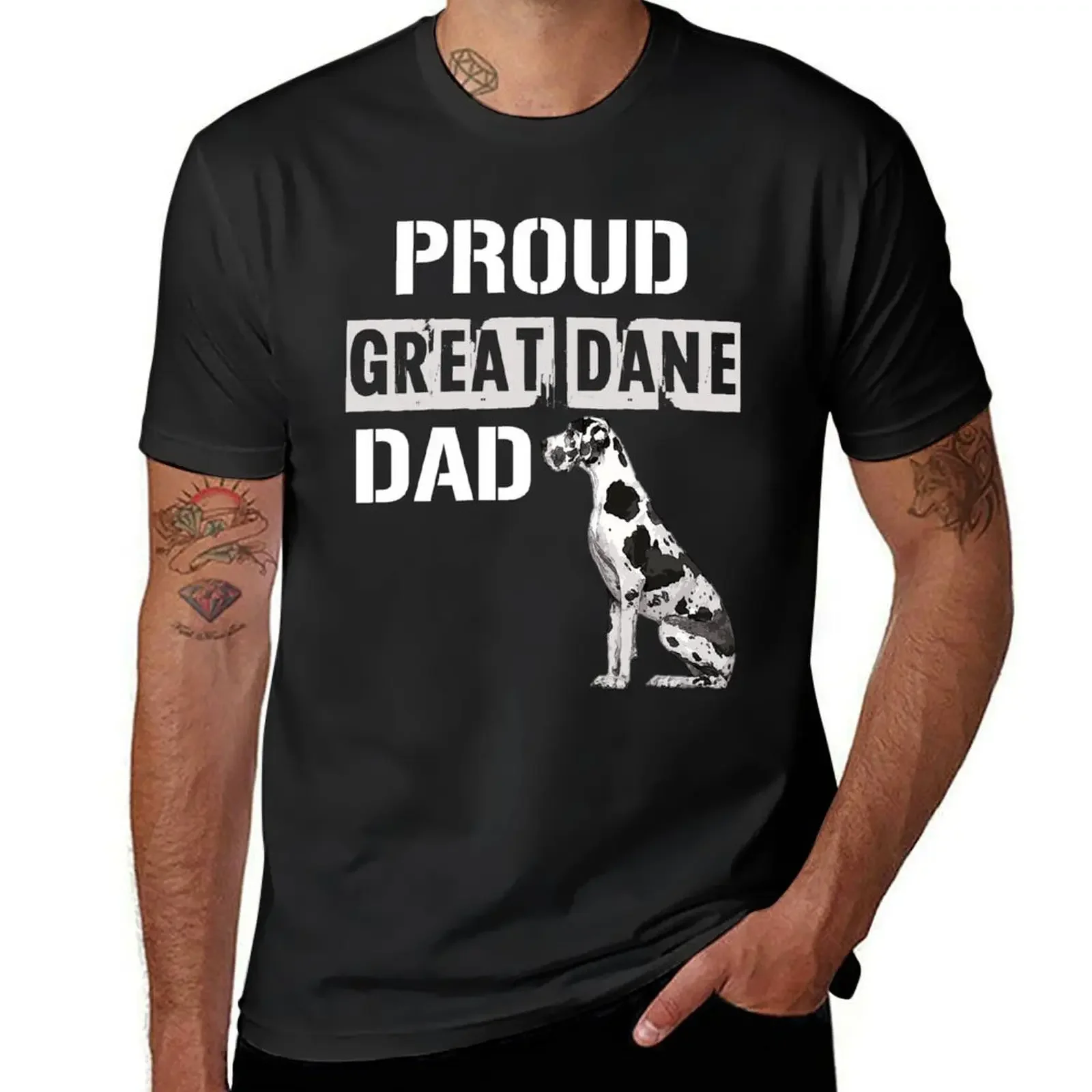 

Proud Great Dane Dad T-Shirt funny shirt cotton Anime t-shirt anime stuff designer shirts funny t shirts men