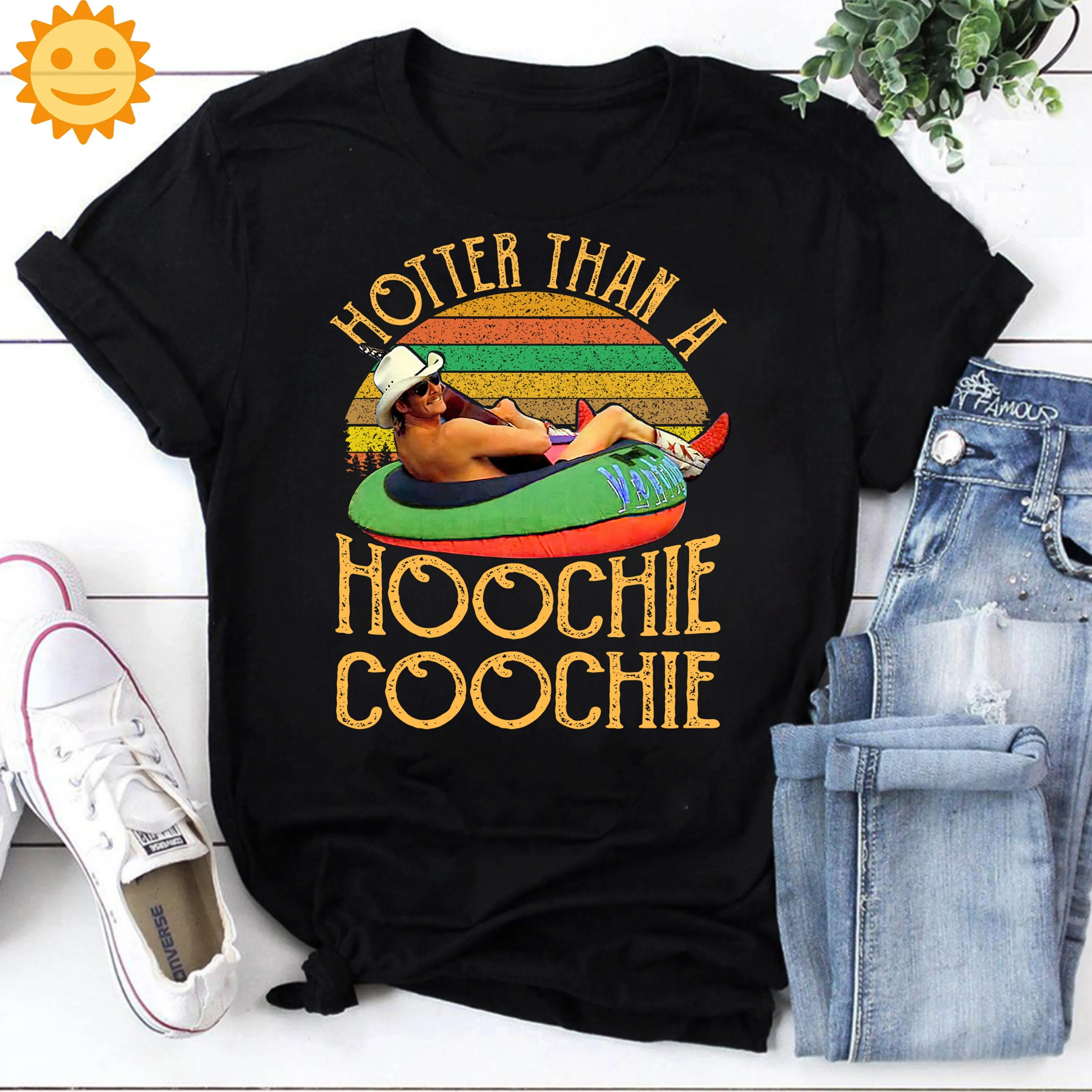 Hotter Than A Hoochie Choochie Chattahoochee Vintage T Shirt Country Music Alan Jackson Festival