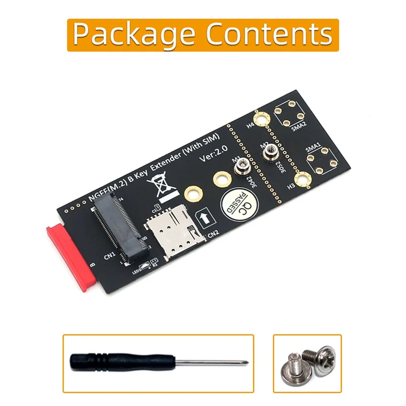 Адаптер M.2(NGFF) Key B со слотом для SIM-карты для модуля 3G/4G/5G поддерживает размер карты NANO SIM и 3042/3052 типа M.2 Key B