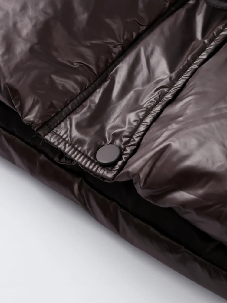 

Модная женская куртка с принтом, карман на молнии, свободный воротник-стойка, женские пальто, осень-зима 202, элегантная женская уличная верхняя одежда