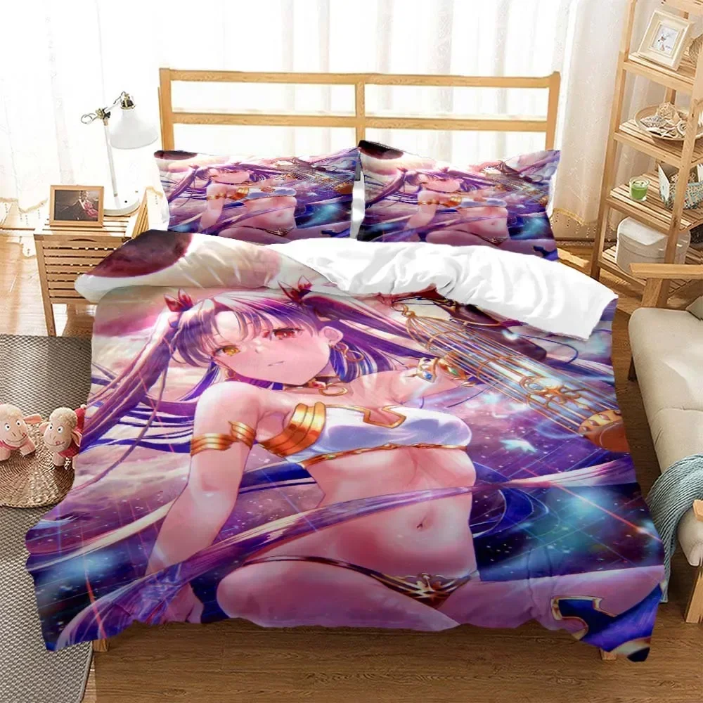 

Sexy anime beauty Digital Print Comfortable Duvet Quilt Cover Pillowcase Bedding Set Children Bedroom Decoration Home Textile