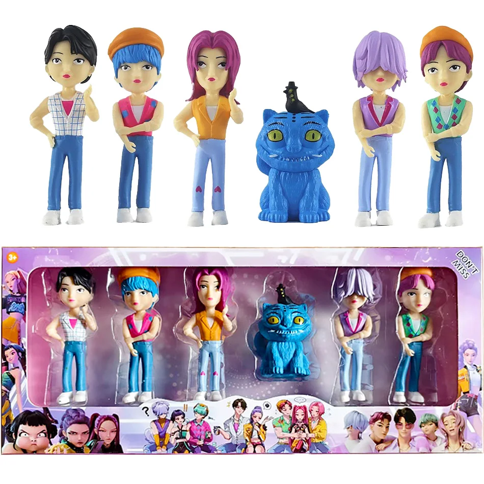 10CM 新アニメ Kpop デモンハンターズ サジャ ボーイズ ガールズ シリーズ 2 セット フィギュア デコレーション スタチュー オーナメント クリスマス 誕生日プレゼント