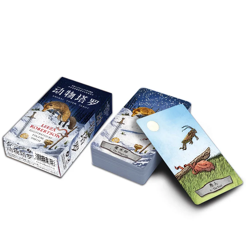 Animal Tarot Cards Divination Cards Game 12*7cm Cards Chinese/English Version  Family/Friends