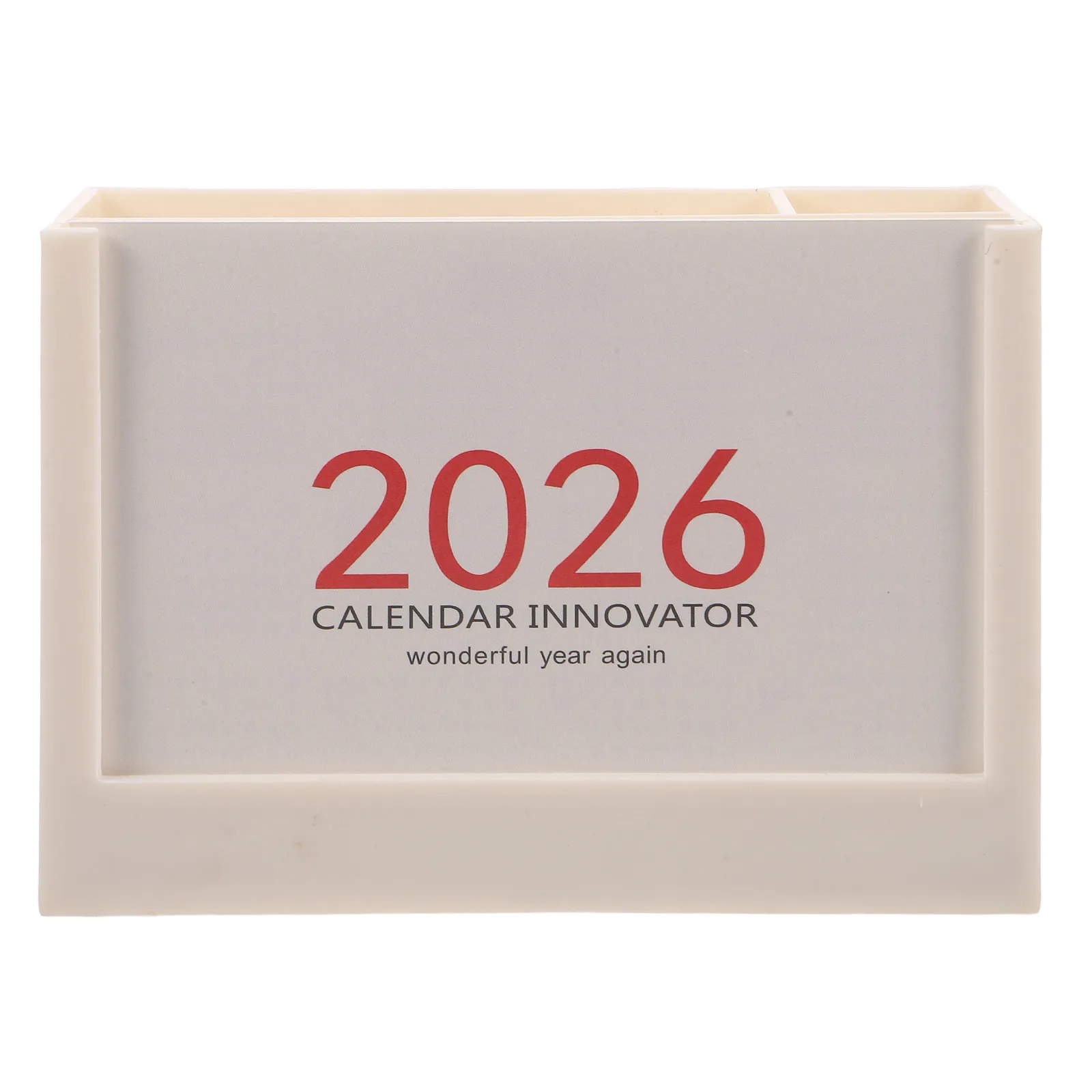 

Многофункциональный настольный органайзер с вечным календарем и подставкой для ручек с несколькими отделениями, стильный декоративный элемент для офиса