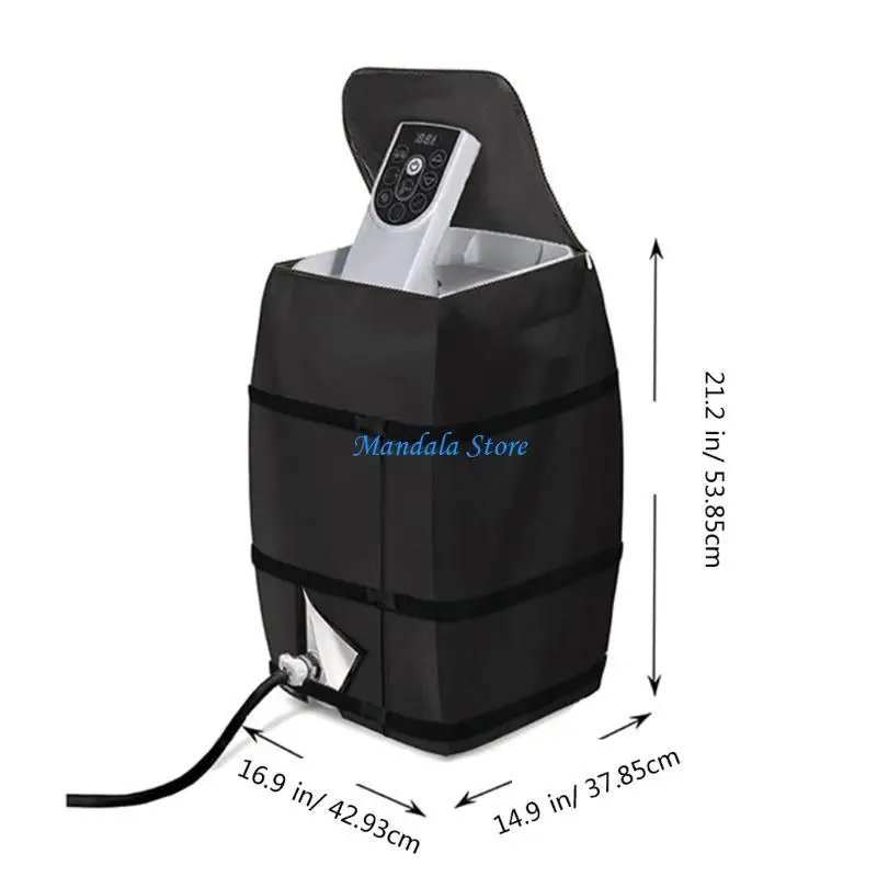 U2JC غطاء مضخة قابلة للنفخ غطاء مضخة حرارية دائم لسخان الماء الساخن وحوض الاستحمام العزل الأمثل مع إغلاق السوستة #6