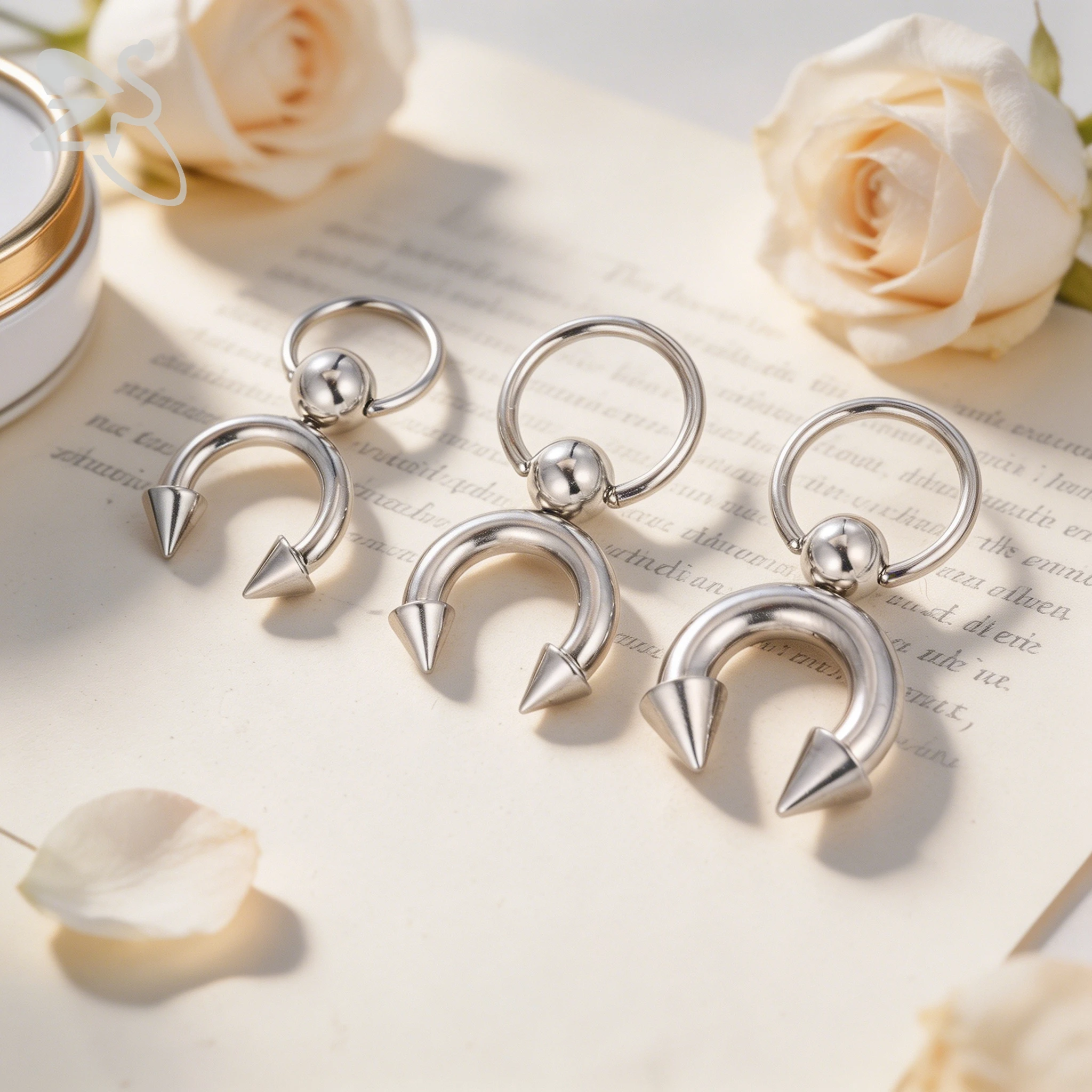 ZS 1 PC 14G/12G Stainless Steel Drop Nipple Rings Spike Ball Dangle Nipple Piercing Tragus Earring Piercing Body Jewelry 12/15mm image 5