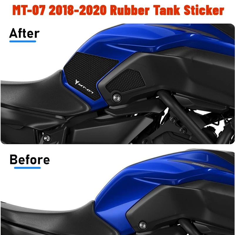 

Для Yamaha MT-07 MT07 Tracer MT 07 2018 2019 2020 защитная противоскользящая наклейка на бак, газовая наколенница, тяговая боковая накладка, наклейка