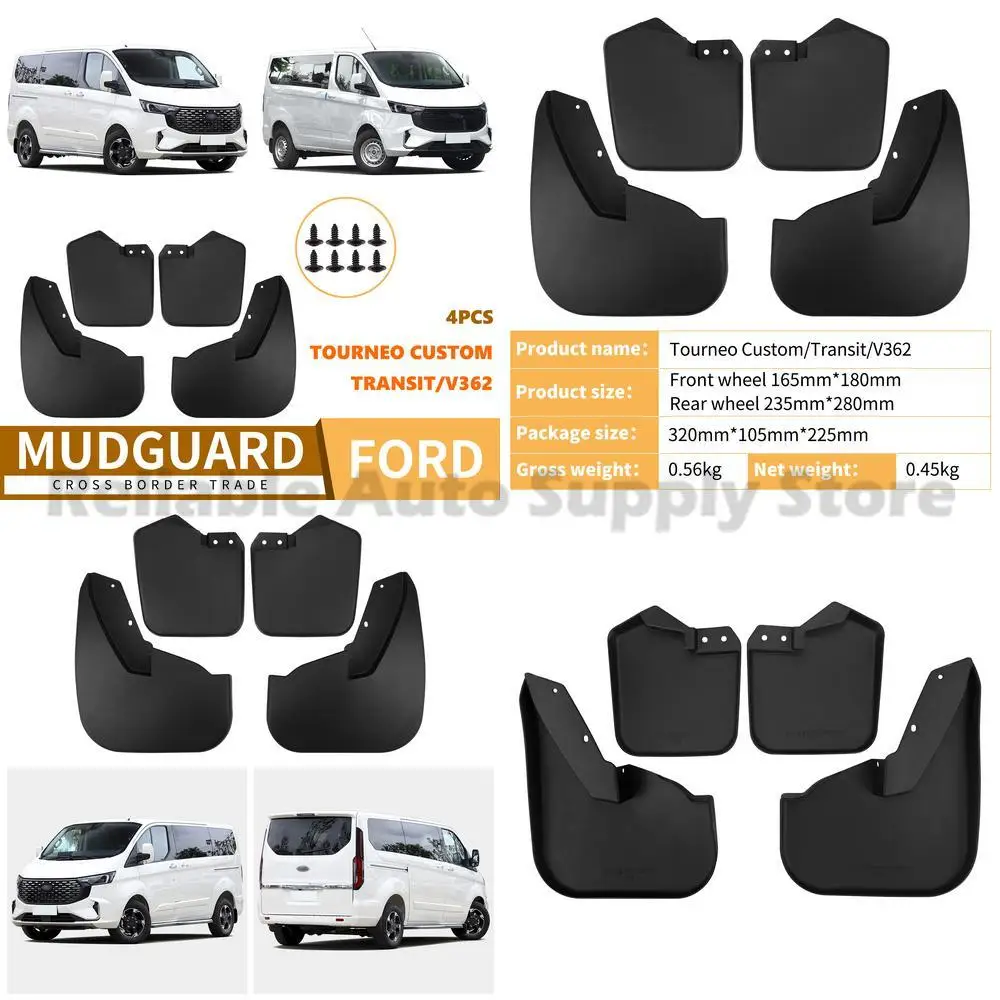 

For Ford Tourneo Custom Transit V362 Mud Guards Premium Quality Durable Protection for All Season Use
