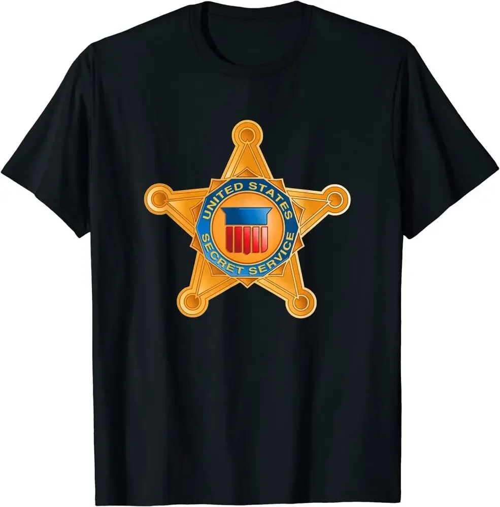 United States Secret Service Badge USSS President Security T-Shirt Anime Pattern Y2K Top Unisex Summer Short Sleeve