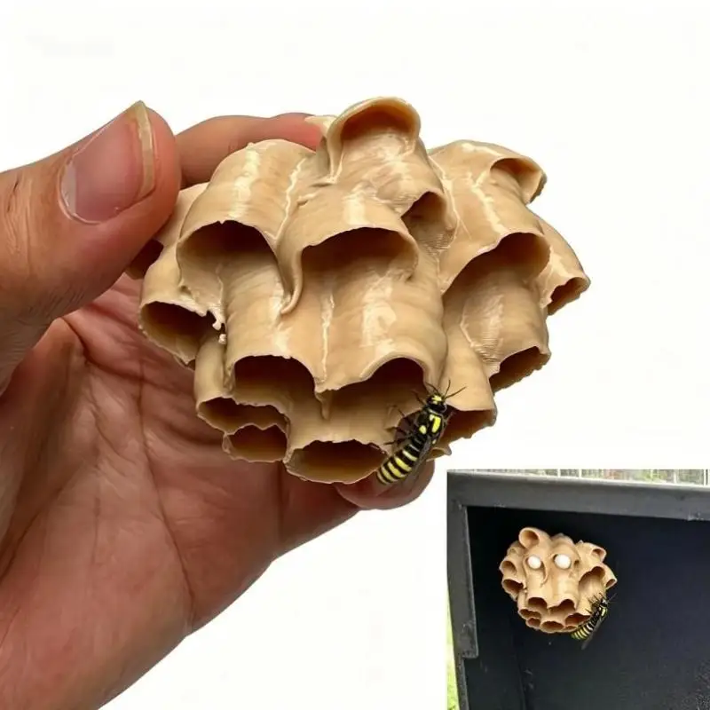 Artificial Wasp Nest, Outdoor Hanging Fake Wasp Nest, Wasp Deterrent Device, Suitable For Garden, Patio, Porch, Wasp Control