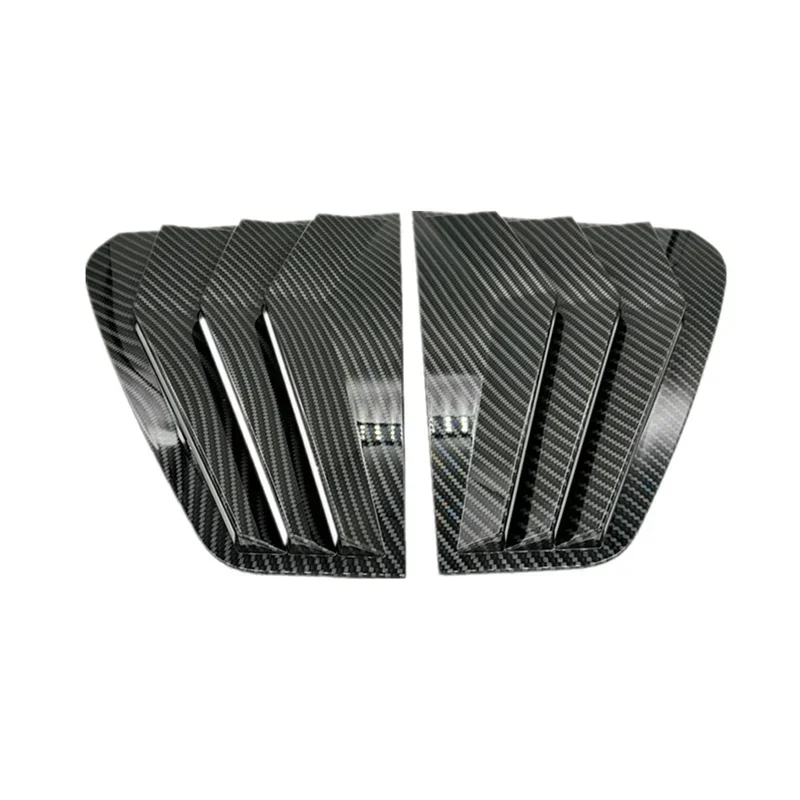 For VW Golf MK7 MK7.5 2013-2019 Carbon Fiber Black Car Rear Louver Window Side Shutter Cover Trim Sticker Vent Scoop ABS  Parts