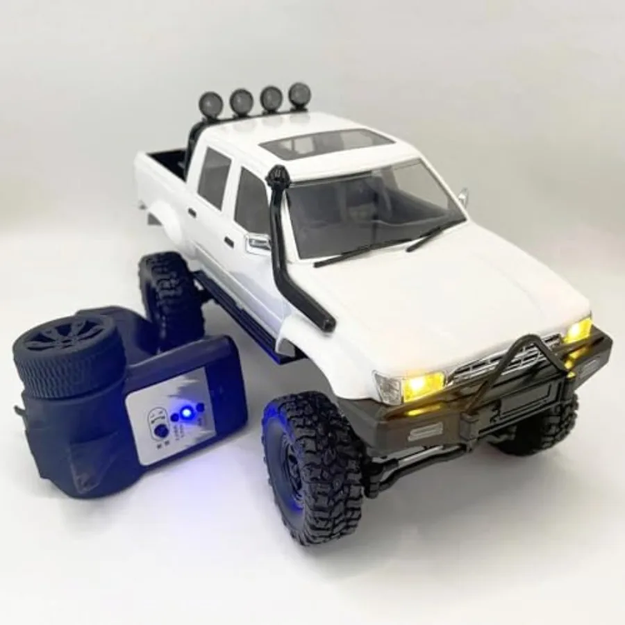 

1/16 Scale RC Rock Crawler 4x4 Off-Road Truck with Upgraded Chassis and Counter Rotating Gearbox Proportional Throttle Steering