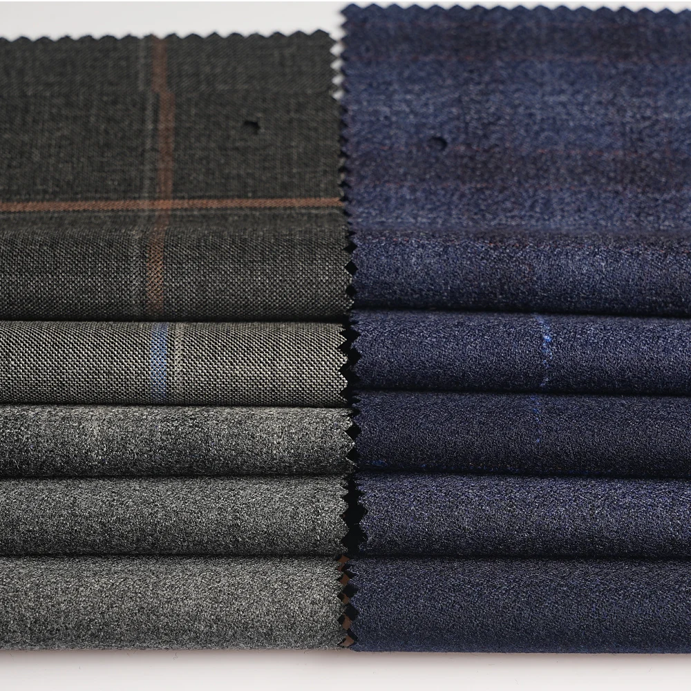 1.5/3.5M 100% Wool Suit Fabric Fabric for Sewing Men Suit Gentleman Suit Robe Pants Vest Plaid Fabric-6W