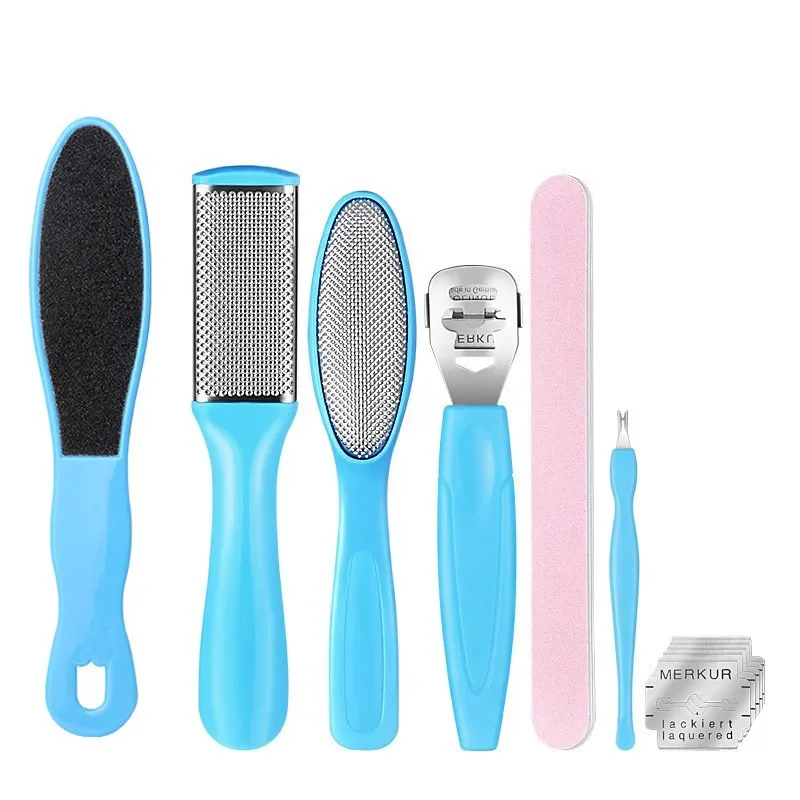 

1set Pedicure Set Peeling and Exfoliating Calluses Foot Scrubbing Brush Stainless Steel Double-sided Foot Care Pedal Stone