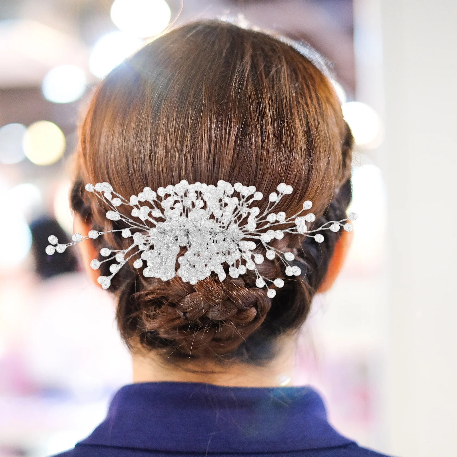 

Винтажная хрустальная свадебная расческа для волос, элегантный легкий свадебный головной убор ручной работы, аксессуар для волос с кристаллами для свадебной вечеринки на открытом воздухе