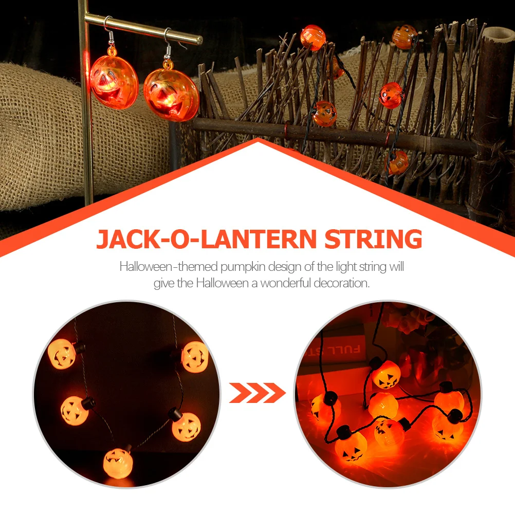 

2 Pcs LED Pumpkin Lantern Decoration Abs+ +electronic Components Delicate Light