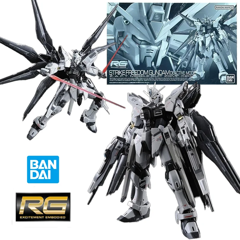 

Bandai PB RG 1/144 Strike Freedom Gundam Deactive Mode 14Cm Anime Original Action Figure Model Kit Assemble Toy Gift Collection