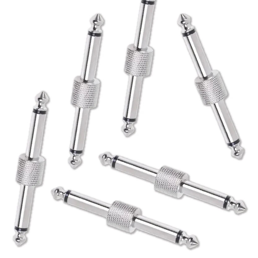 

Straight Connector for Guitar Effects Pedalboard Coupler 6.35MM Male To Male Adapter