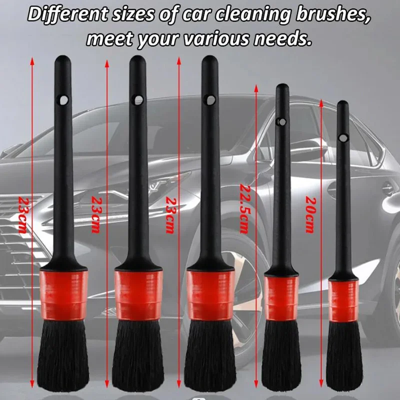 New Car Detailing Brush Set Car Cleaning Brushes Sponges Towels for Car Air Vents Rim Cleaning Dirt Dust Clean Tools