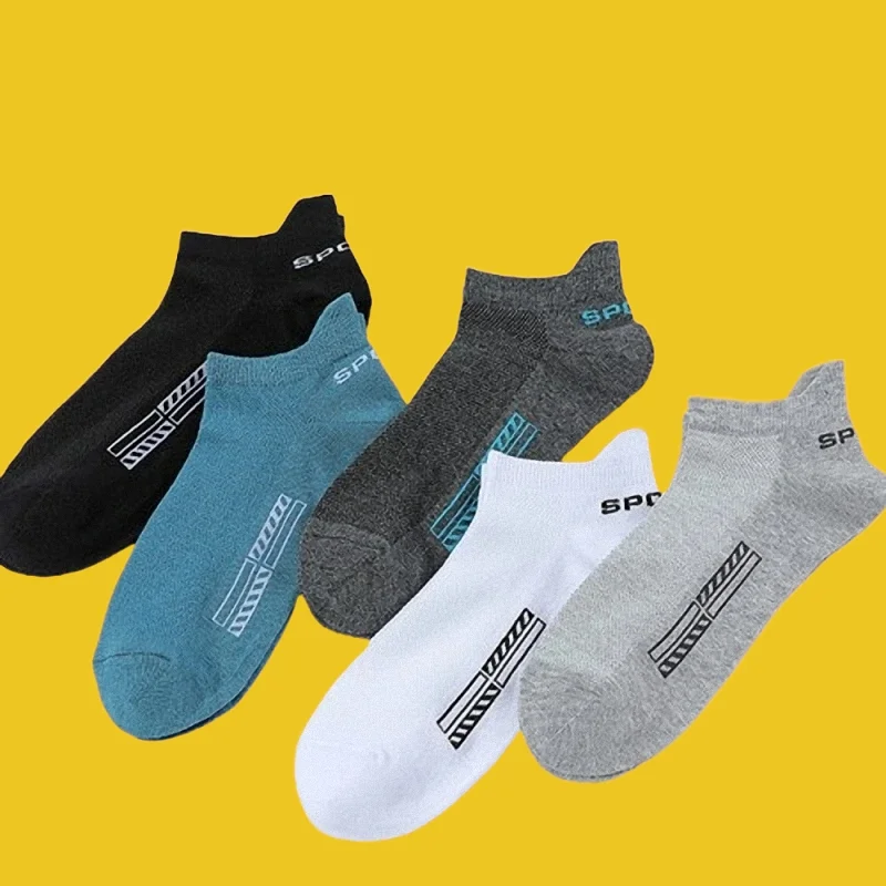 10 Pairs New High Quality Men's Cotton Short Socks Fashion Casual Women's Low-Cut Thin Sock Ankle Breathable Mesh Sports Socks