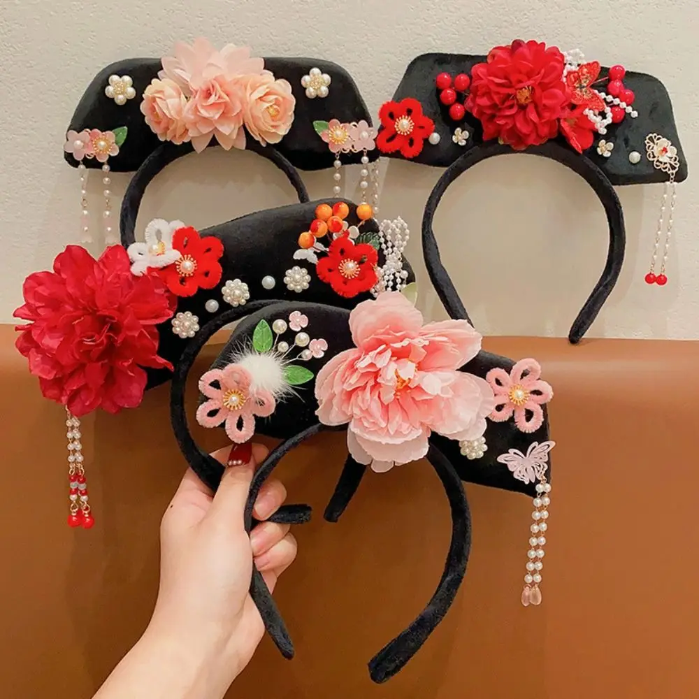 Blume Chinesischen Stil Kopfbedeckung Bogen Perle Alten Stil Stirnband Hanfu Kopfschmuck Chinesischen Antiken Kopfschmuck Hanfu Haar Clip Frauen