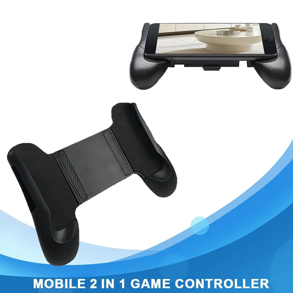 2 In 1 Mobile Phone Gaming Controller Holder For Aim Shooting Gamepad For Shooter Game Grip Aux Button Handle
