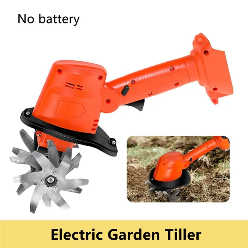 AC23-For 21V Cordless Electric Tiller Cultivator Battery Operated For Garden Vegetable Field And Greenhouse
