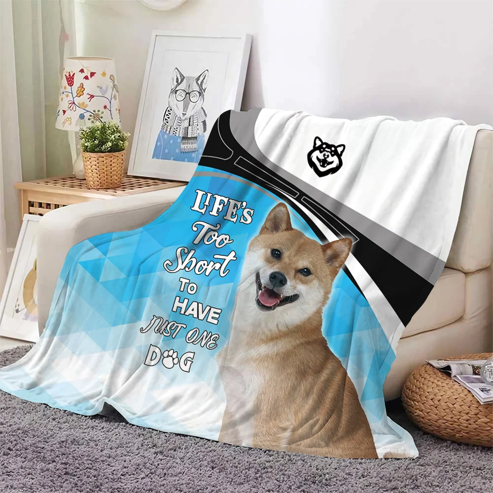 CLOOCL Pet Dog Shiba Inu Blanket 3D Flannel Blanket Teens Adult Quilt Hiking Picnic Blanket Decor Party Blanket Drop Shipping