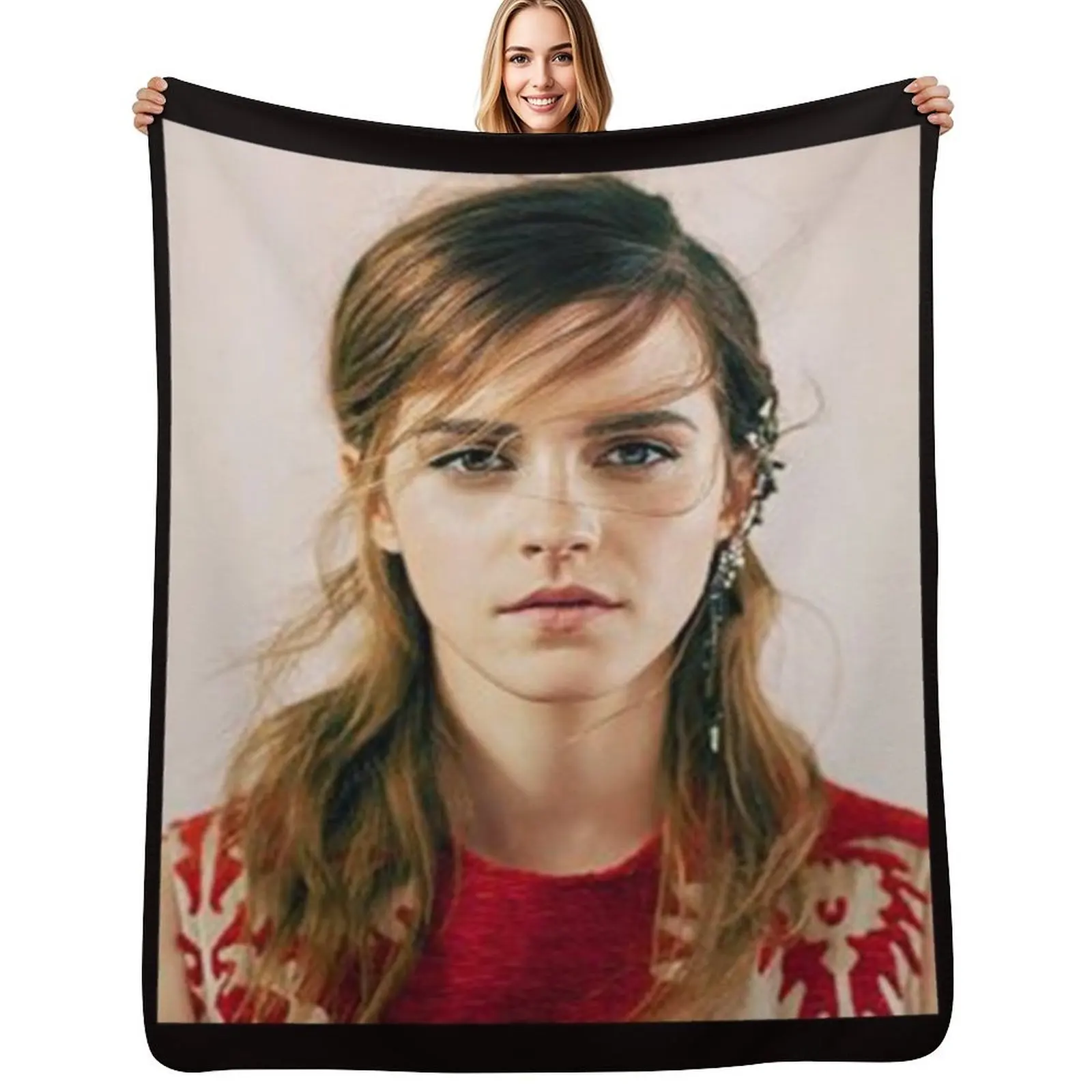 الألبوم - بطانية رمي إيما واتسون، أفكار هدايا عيد الحب، بطانية مزخرفة لحاف الأريكة #1