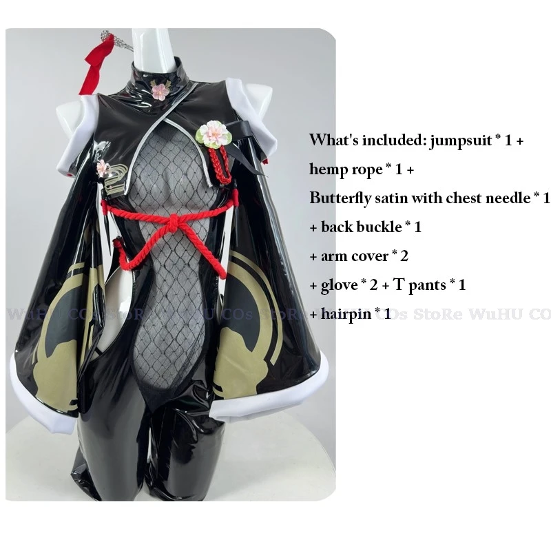 Game NIKKE The Goddess Of Victory Sakura Suit Cosplay Costume Women Sexy Kimono Dress Black Uniform Halloween Party Role Play