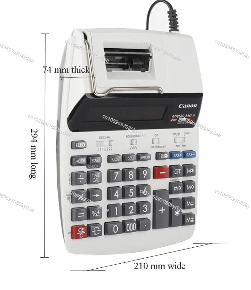 Calculator Mp120-mgii Large Desktop Plug-in Dual Color Print Computer 12Digits With Small Roll Test Paper Lcd Display Calculator