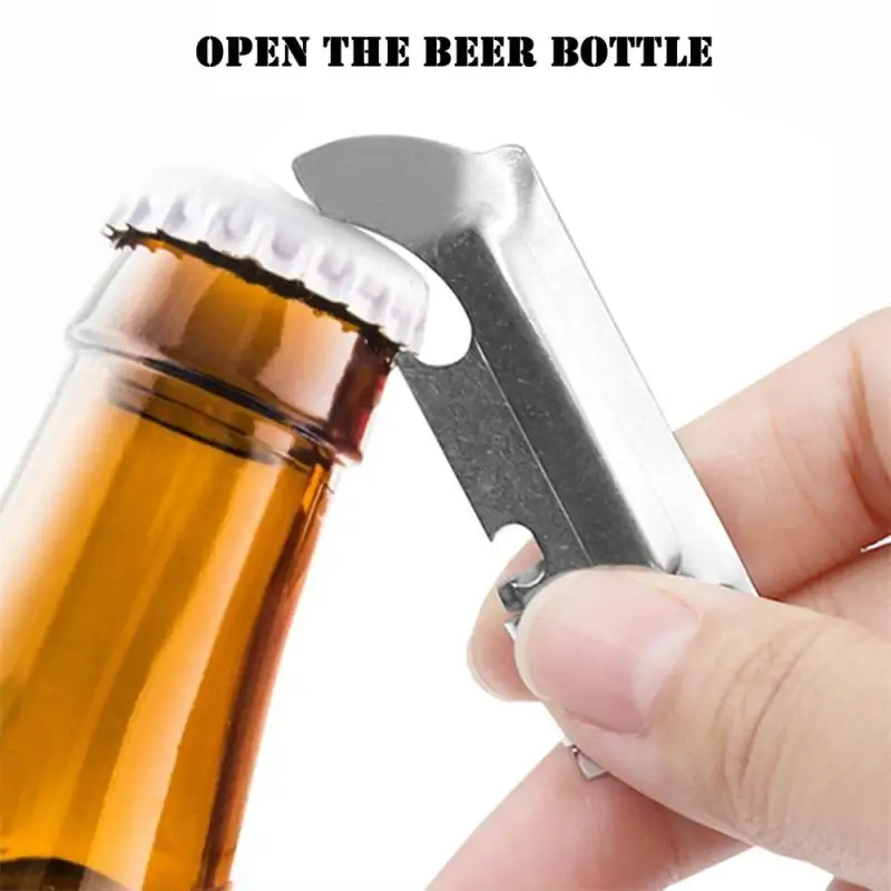 Mini Can Opener Opener Stainless Steel Multi-function Folding Opener Gadget Portable Bottle Opener Bar Accessories For Emergency