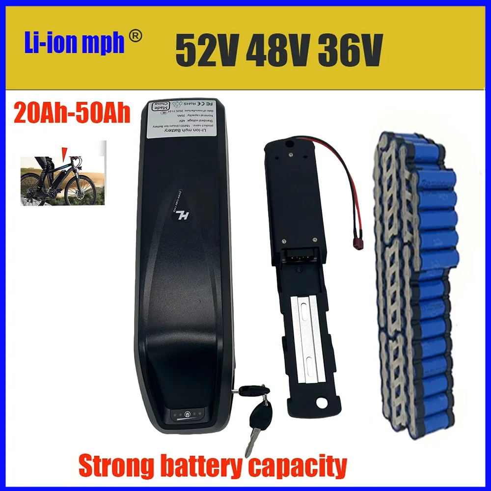 

48V high capacity Hailong 5-pin battery Cells Pack 30AH 20Ah built-in BMS for 350W 450W 550W 750W 1000W 1200W motor+charger