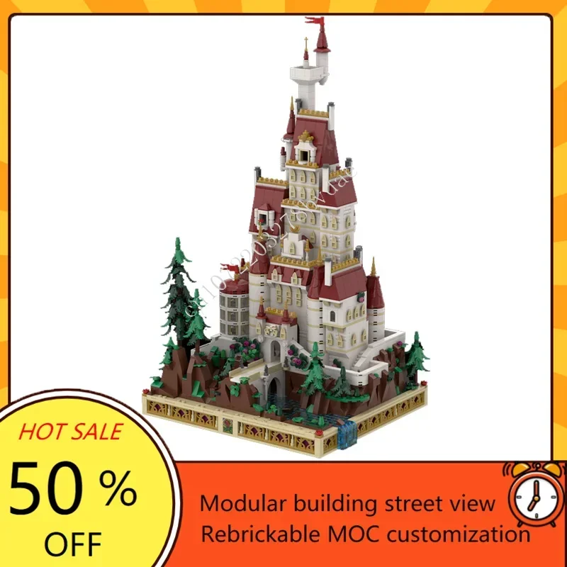 

Набор для сборки средневекового замка MOC, 2781 деталь, миниатюрная модель «Красавица и Чудовище», DIY-конструктор, игрушка для детей, подарок на праздник
