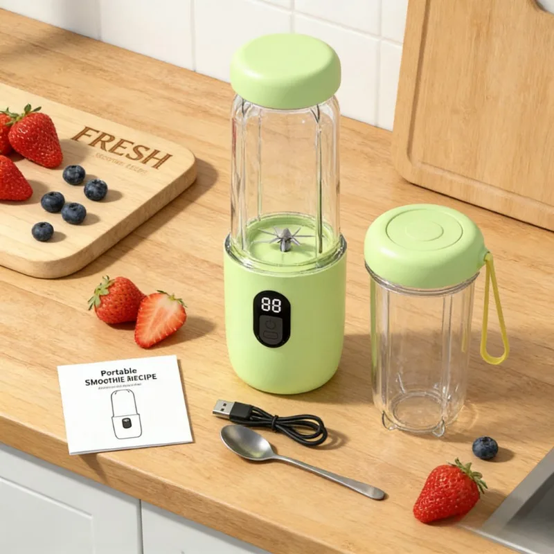

Portable Rechargeable Blender for Home Use Compact Electric Ice Crusher Juicer Smoothie Maker Cup