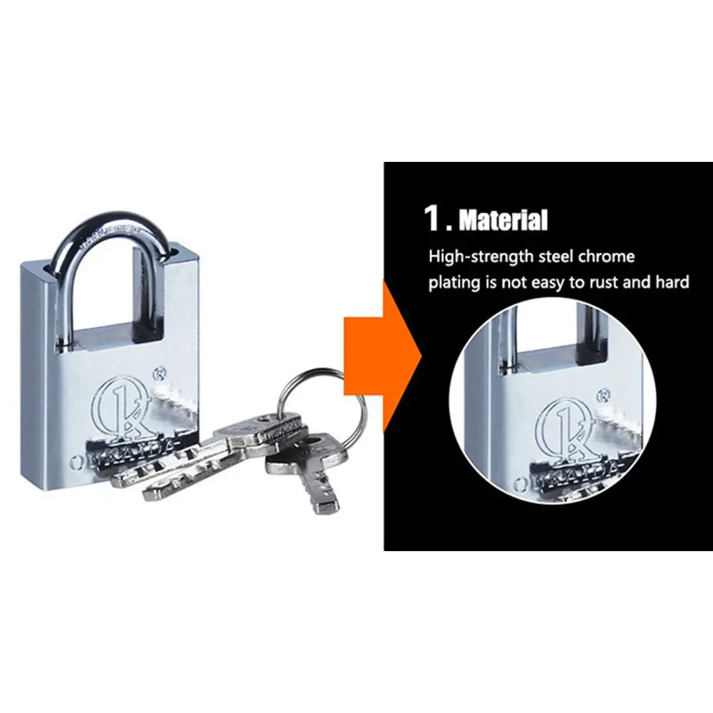 Padlock Keys Alike Gate Shed Garage Bike Lock Heavy Duty Shackle Same Key Locker With One Key Or 3 Keys 7 Models