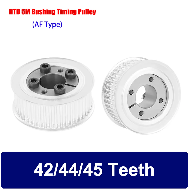 42/44/45 Teeth HTD 5M Keyless Bushing Timing Pulley Z21 Series Expansion Sleeve Synchronous Wheel For Belt Width 10/15/20/25mm