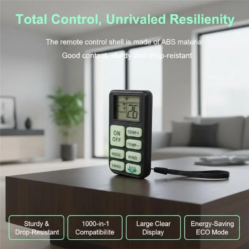[B24B!】 Universal A/C Remote Control With Fluorescent Buttons Air Conditioner Remote Control Easy-To-Use Remote Control Panel