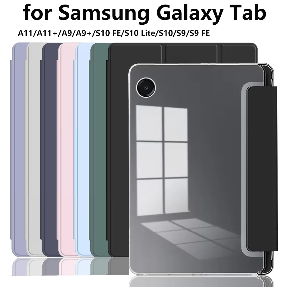 

case For Samsung Tab S10 Lite S9 S10 FE S7 S8 S9 FE S7 FE A11 + A9 Plus A9 A11 Clear Transparent Back Shell, Anti-Yellowing Case