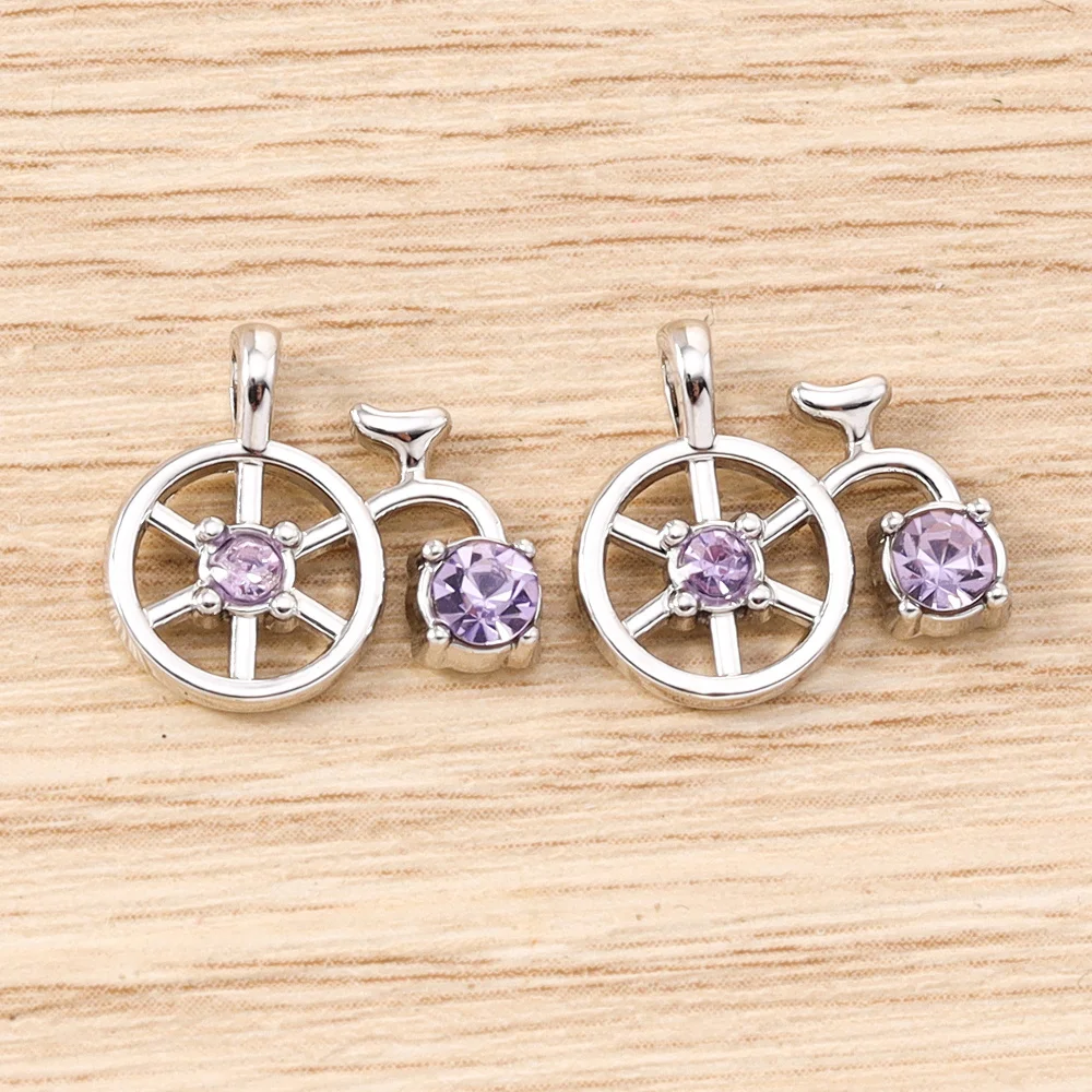 Tusember 5 Stück Niedliche Kristall-Metall-Fahrrad-Charms Perlen Anhänger für Halsketten Ohrringe Armbänder DIY Schmuckherstellung Zubehör – Detail 12