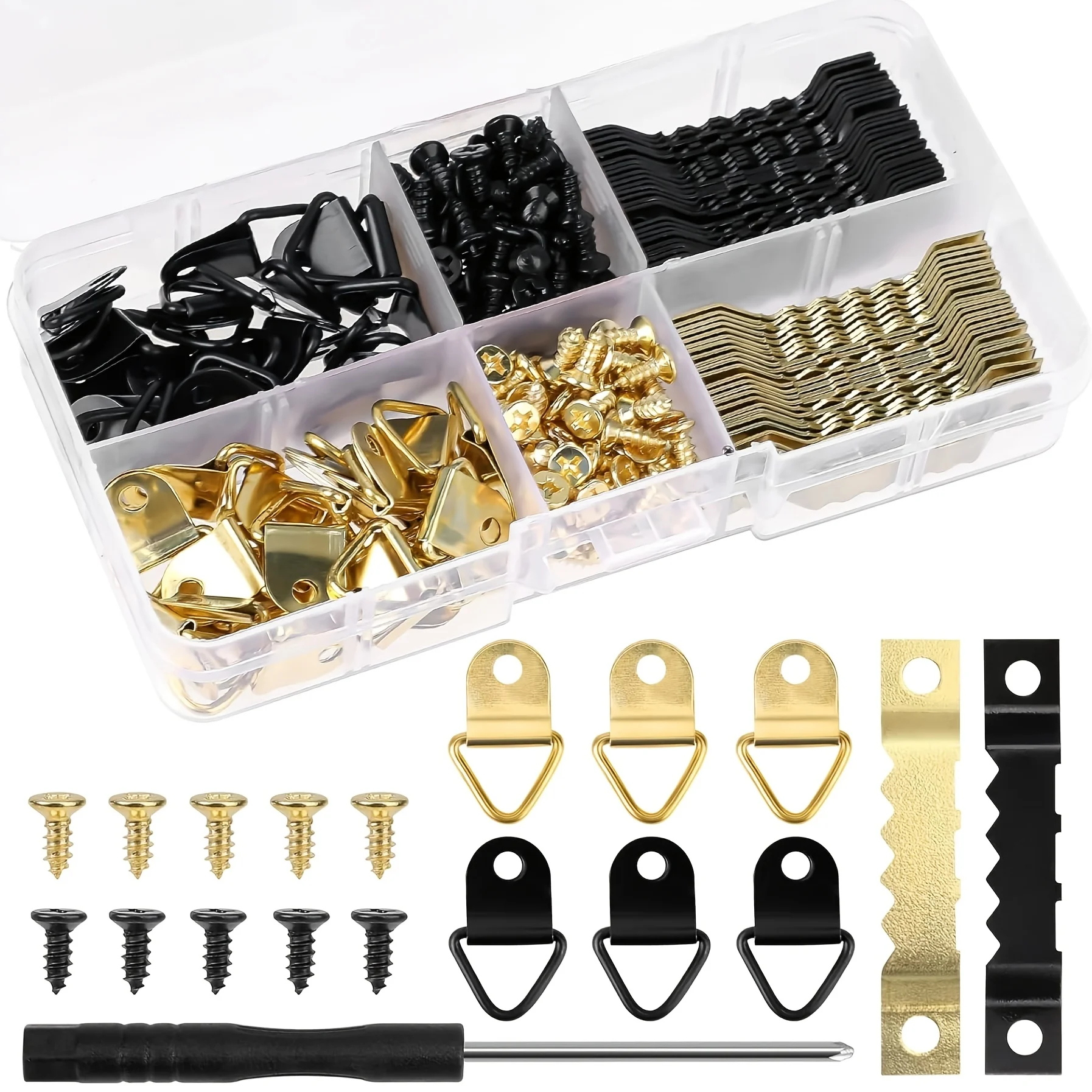252PCS All-Purpose Wall Hooks Set - Heavy Duty Metal Hangers for Frames, Coats, and Home Organization