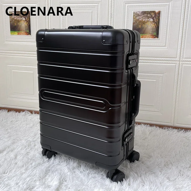 COLENARA-Valise à Roulettes en Alliage d'Aluminium et Magnésium, Boîte d'Embarquement, Bagage de Voyage à Main, 20 24 28 Pouces