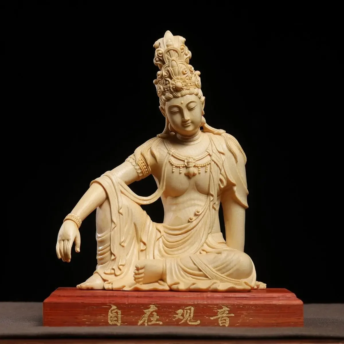 

Juniper Wood Fine Carving New Free Guanyin Bodhisattva Buddha Statue Home Worship Statue Ornament Decorative Crafts