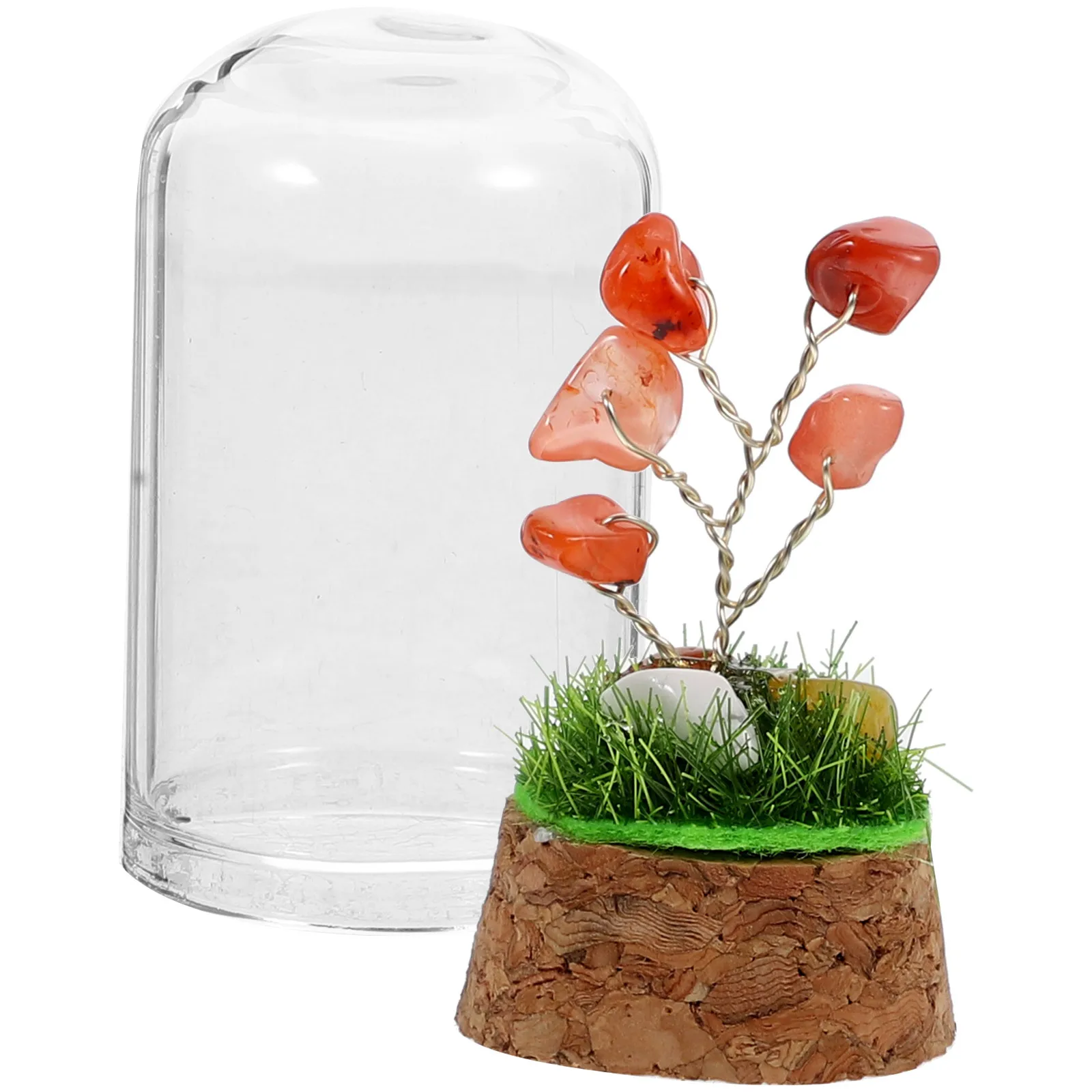 

Clear Cover Crystal Tree Decor Exquisite Bonsai Sculpture for Home Office Desk Table Centerpiece Decoration Crystal Tree