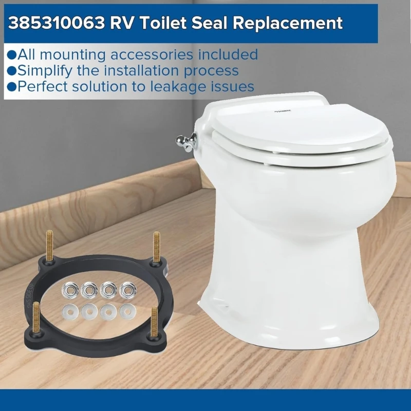 Smooth & Easy to Clean Floor Flange Seal kits Replaces 385310063 Ensures Hygiene & Comfort in Your Journey for RVs