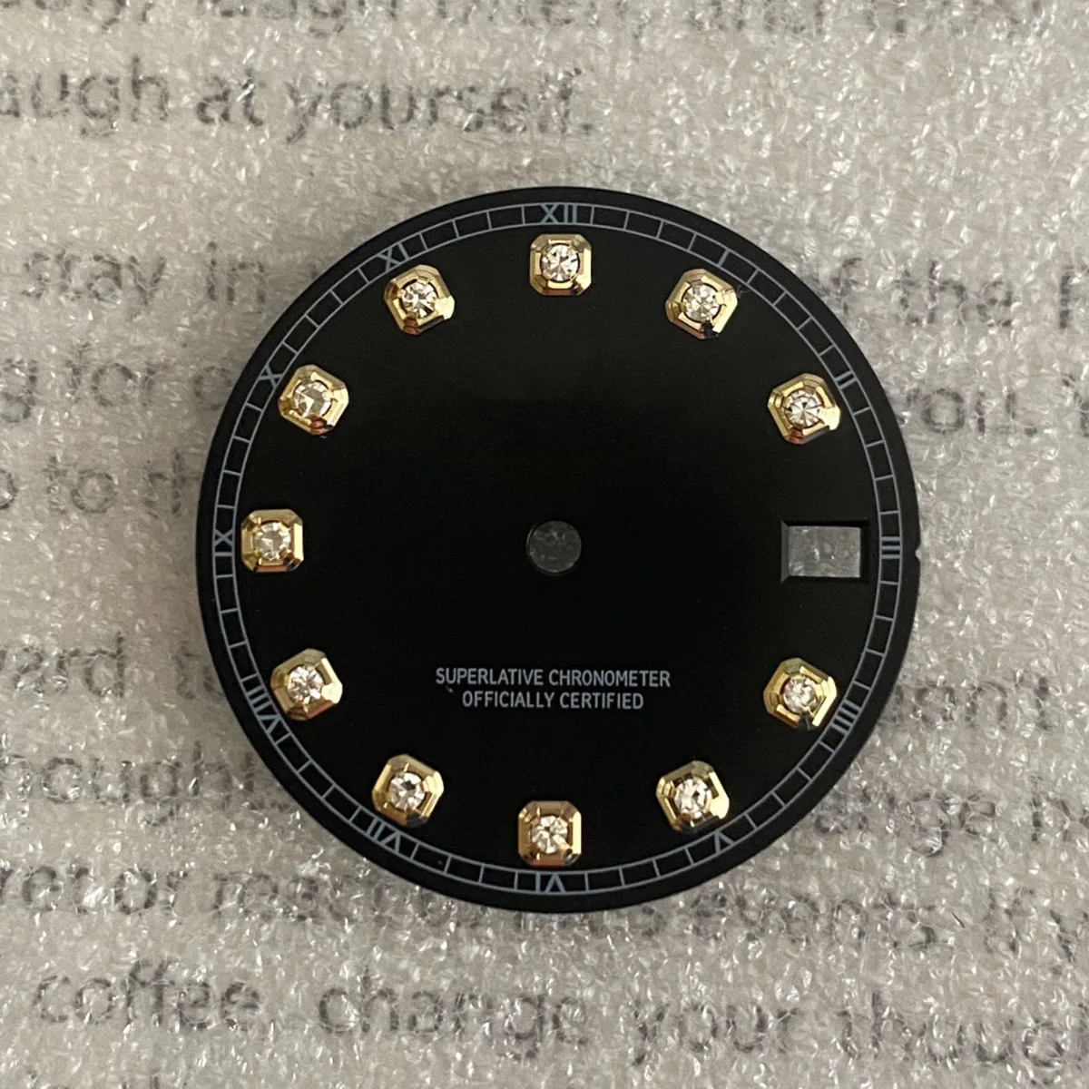 

NH35 Dial 28.5 mm Diamond Watch Dial Green Luminous Dial Mod Parts for NH 35NH36 Automatic Movement Accessories