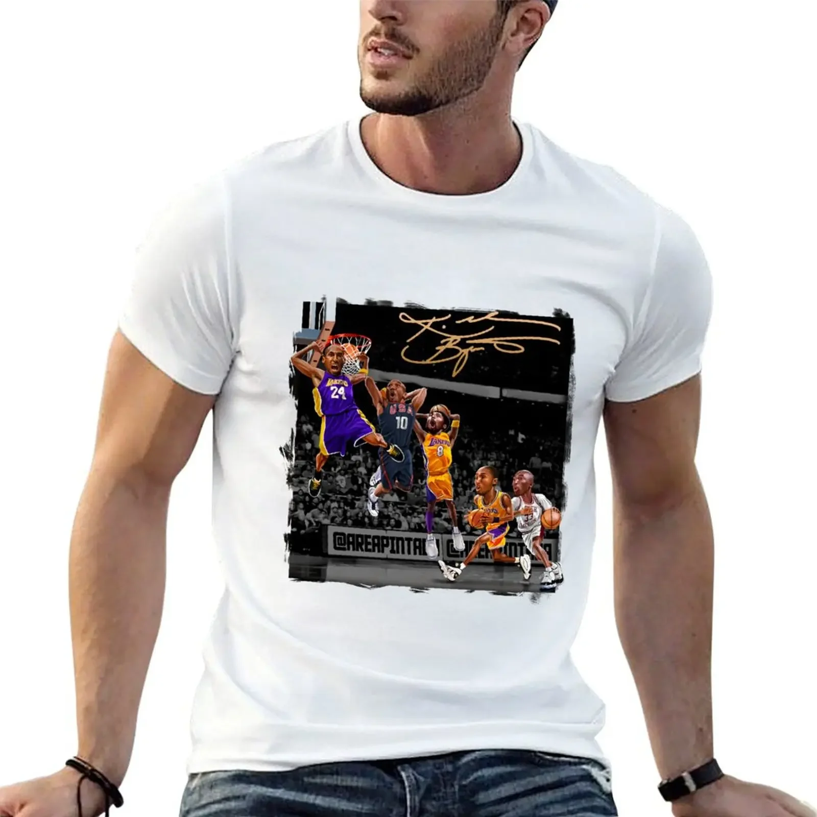 Mamba dunk T-shirt vintage Short sleeve tee Aesthetic clothing mens t shirts casual stylish