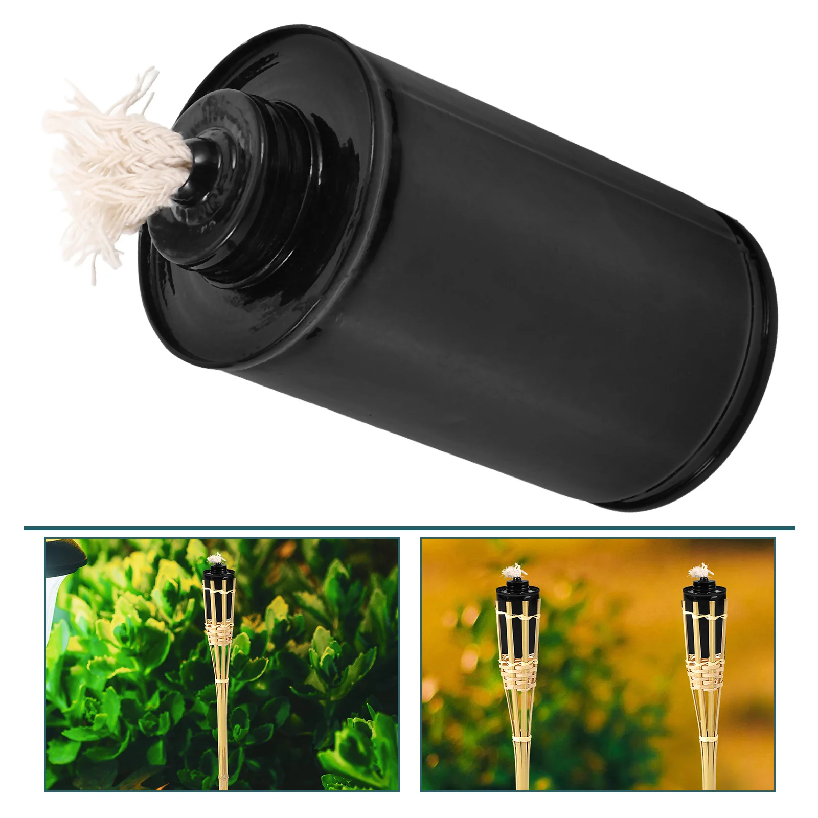 2 Pcs Fuel Tank Torch Light Supplies Citronellas Canisters 1100X550X550CM Iron for Garden Jars