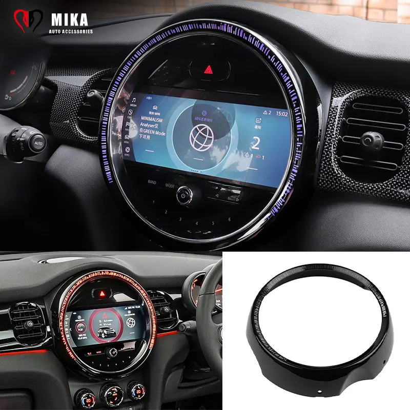 

For Mini Cooper F55 F56 F57 Car Central Control Screen Navigation Panel Cover Interior Accessories Auto Decoration Frame Trim