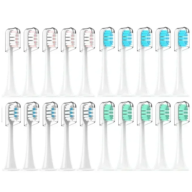 4pcs Replacement Brush Heads For Xiaomi Mijia T300 T301 T500 Sonic Electric Toothbrush Head DuPont Soft Bristle Nozzles